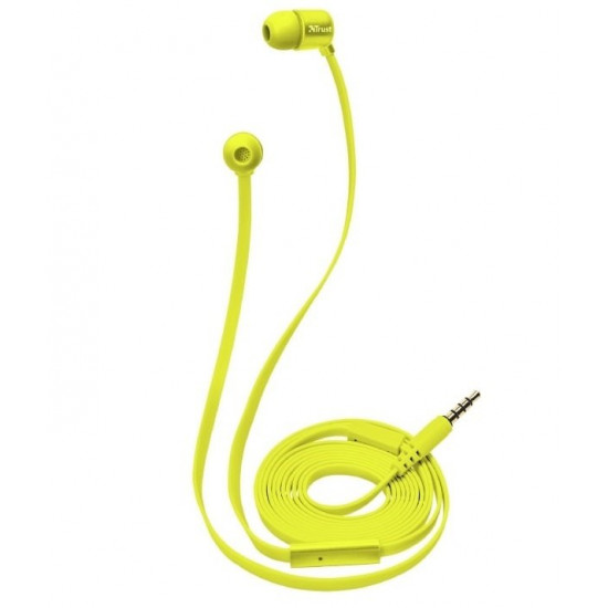 Trust Duga Mic Neon Yellow earphones