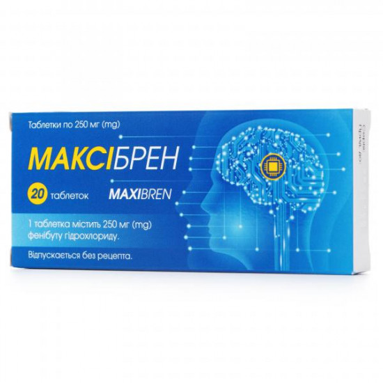 Maksibren of a tablet of 250 mg N20