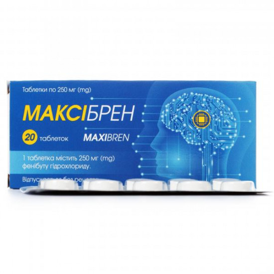 Maksibren of a tablet of 250 mg N20