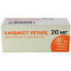 Kardiket retard tablets in stenocardia on 20 mg, 50 pieces.