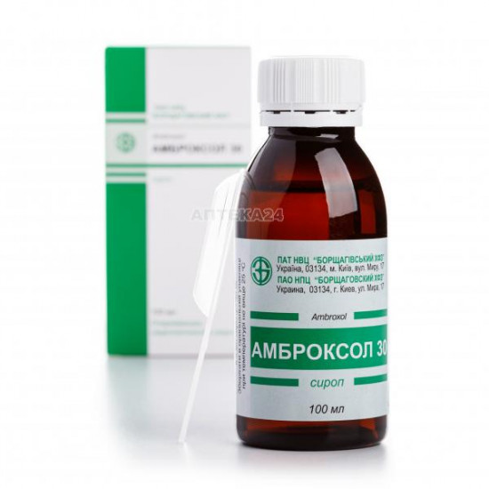 Ambroxol syrup on 30 mg / 5 ml, 100 ml