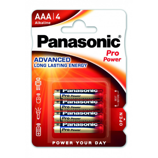 Panasonic PRO POWER AAA BLI 4 ALKALINE battery (LR03XEG/4BP)