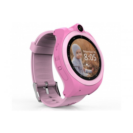 Children's watch phones with the GPS GOGPS ME K19 tracker pink (K19PK)