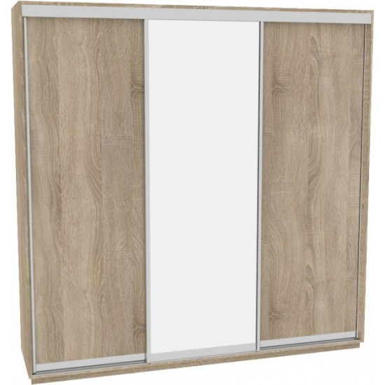 Sliding wardrobe HOUSE B246 Sonoma Oak chipboard+Mirror 240x60x220