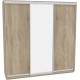 Sliding wardrobe HOUSE B246 Sonoma Oak chipboard+Mirror 240x60x220