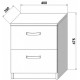 Bedside table TU-7 chipboard Sonoma 40x35x47.5 cm