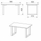  Стол журнальный Компанит Лофт-1 Яблоня (80х50х52,8 см)