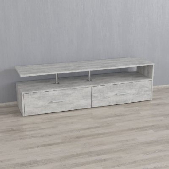 TV stand Forte Adela W 1400 / H 416 / D 350 Concrete