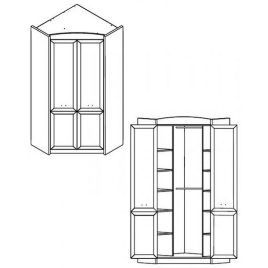 Corner wardrobe Gerbor Salerno SZFN_2D white (011)