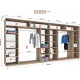 Sliding wardrobe HOUSE N4486 Sonoma Oak chipboard 480x60x240