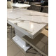 Dining table Gold Marble mini 900/1200x600x750 white gloss folding