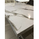 Dining table Gold Marble mini 900/1200x600x750 white gloss folding