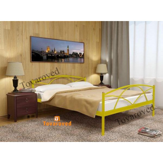 One-and-a-half metal bed 120x190 Metacam Palermo-2 Yellow