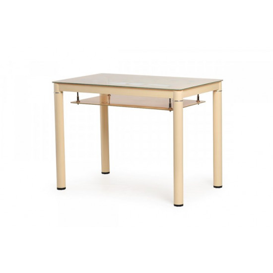 Kitchen glass non-folding table Vetro T-300-2 cream