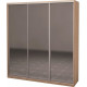 Three-door wardrobe Roko 224.2x242x60 cm Mirror Sonoma Oak (20200024461)