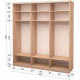 Three-door wardrobe Roko 224.2x242x60 cm chipboard Milk oak (20200024395)