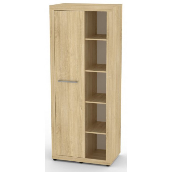 Single-door cabinet with open shelves Kompanit MG-1 Wardrobe Sonoma Oak