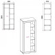 Single-door cabinet with open shelves Kompanit MG-1 Wardrobe Sonoma Oak