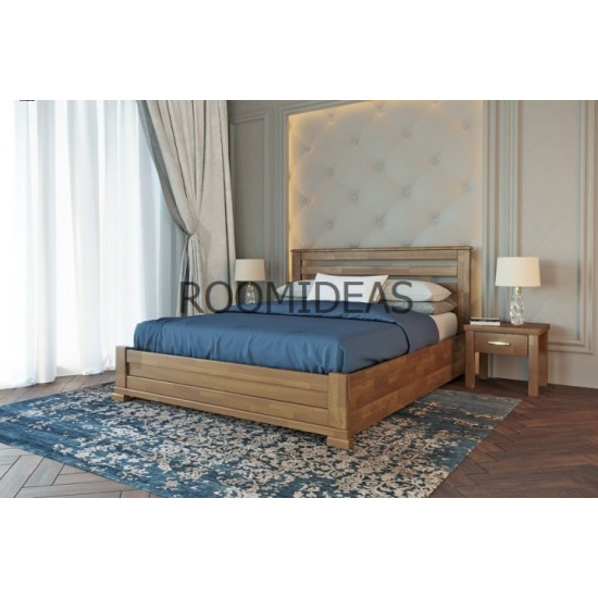 Bed Lord with PM Shield Beech LION Dark Walnut 180x190 cm