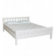 Double wooden white bed L-250 180x200 Skif