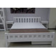 Double wooden white bed L-250 180x200 Skif