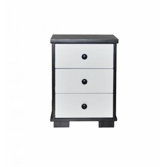 Wooden bedside table TB-9 Skif black and white (wenge+white)