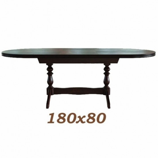 Dining folding oval table 140x80 cm Skif ST-22 walnut