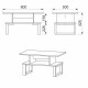  Стол журнальный Компанит Лофт-2 Альба (80х50х42,6 см)