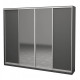 Four-door wardrobe ROKO 238.4x242x45 cm chipboard Gray (20200027296)