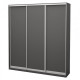 Three-door wardrobe ROKO 209.2x45x242 cm chipboard Gray (20200027303)