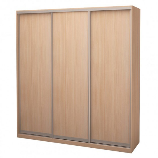 Three-door wardrobe ROKO 239.2x242x60 cm chipboard Milk Oak (20200024422)