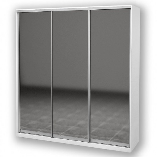 Three-door wardrobe ROKO 179.2x242x60 cm Mirror White (20200027442)