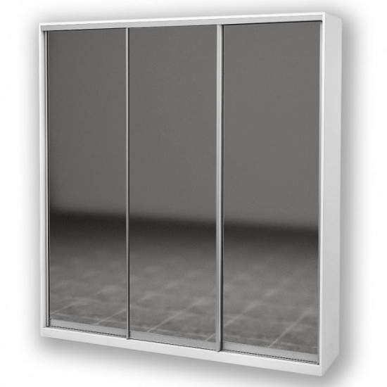 Three-door wardrobe ROKO 179.2x45x242 cm Mirror White (20200027176)