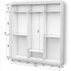 Three-door wardrobe ROKO 179.2x45x242 cm Mirror White (20200027176)