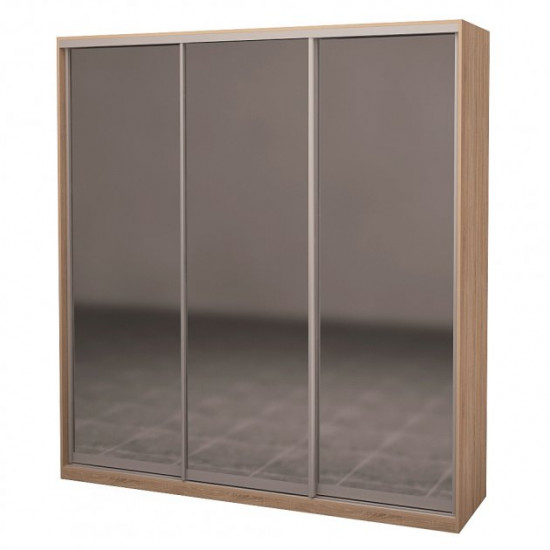 Three-door wardrobe ROKO 179.2x242x60 cm Mirror Sonoma Oak (20200024443)