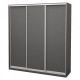 Three-door wardrobe ROKO 239.2x242x60 cm chipboard Gray (20200027533)