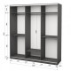 Three-door wardrobe ROKO 239.2x242x60 cm chipboard Gray (20200027533)