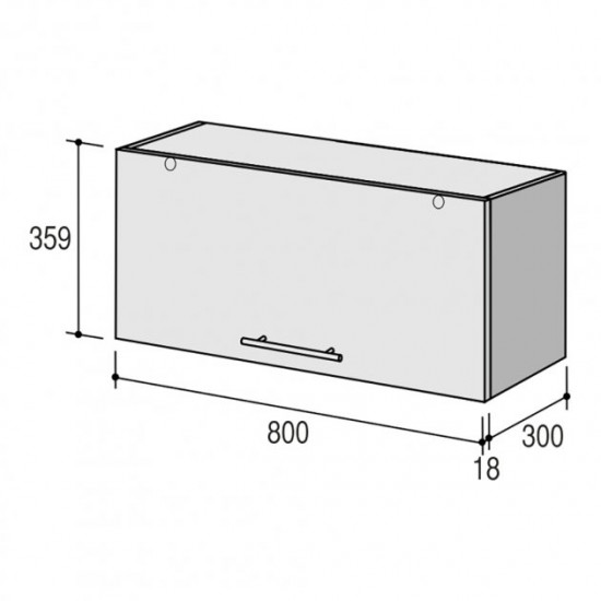  Модуль верхний ROKO Руна 80х30х35.9 см Мокка мат (20200034266)