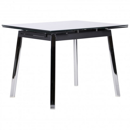 Dining table AMF Victoria Chrome/Anthracite (folding/steel/tempered glass) (546522)