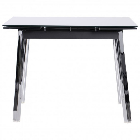 Dining table AMF Victoria Chrome/Anthracite (folding/steel/tempered glass) (546522)