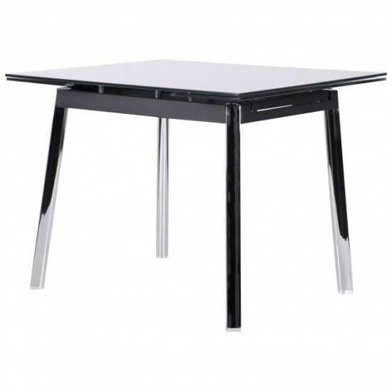 Dining table AMF Victoria Chrome/Anthracite (folding/steel/tempered glass) (546522)