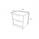 Bedside table with two drawers RedWood Stockholm W450*H490*D350 Concrete RLT203beton