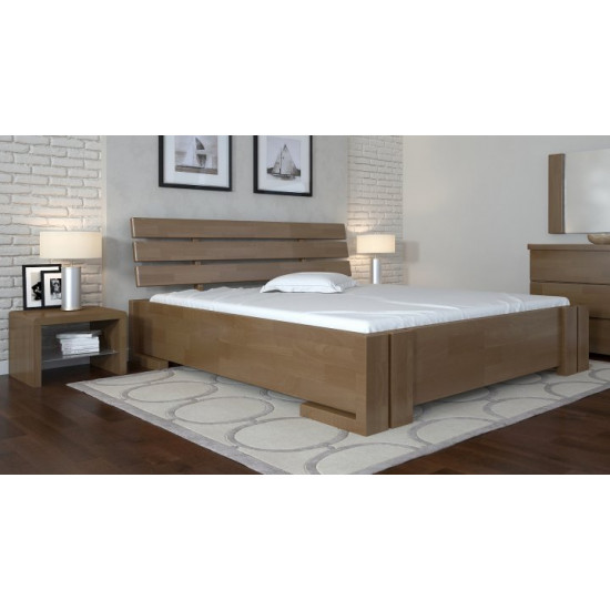 Double bed 180x190 Domino with lifting mechanism Arbor Drev beech wood Walnut