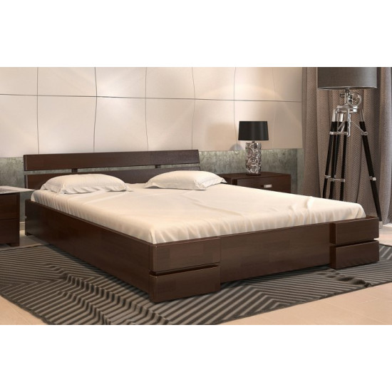 One-and-a-half bed 120x200 Dali Arbor Drev wood beech Walnut Dark