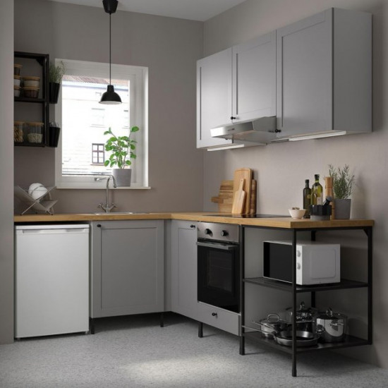 Cutout kitchen IKEA ENHET 228.5x63.5x222 cm anthracite/gray (093.379.98)