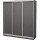 Three-door wardrobe Roko 209.2x60x242 cm chipboard Gray (20200027473)