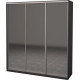 Three-door wardrobe Roko 224.2x242x60 cm Mirror Gray (20200027579)