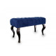 Bench ottoman Loter Boni-S 72x37 blue with black legs