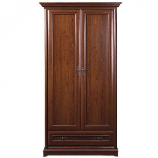 Hinged wardrobe Sonata 2D1S / 1100x655x2250 from chipboard color chestnut Gerbor Holding