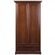 Hinged wardrobe Sonata 2D1S / 1100x655x2250 from chipboard color chestnut Gerbor Holding